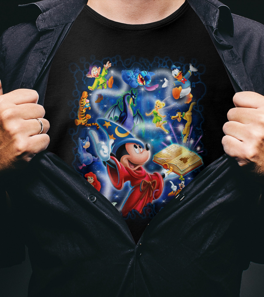 Fantasia Magic Adventure Mickey Sorcerer's Apprentice Disney Characters T-Shirt