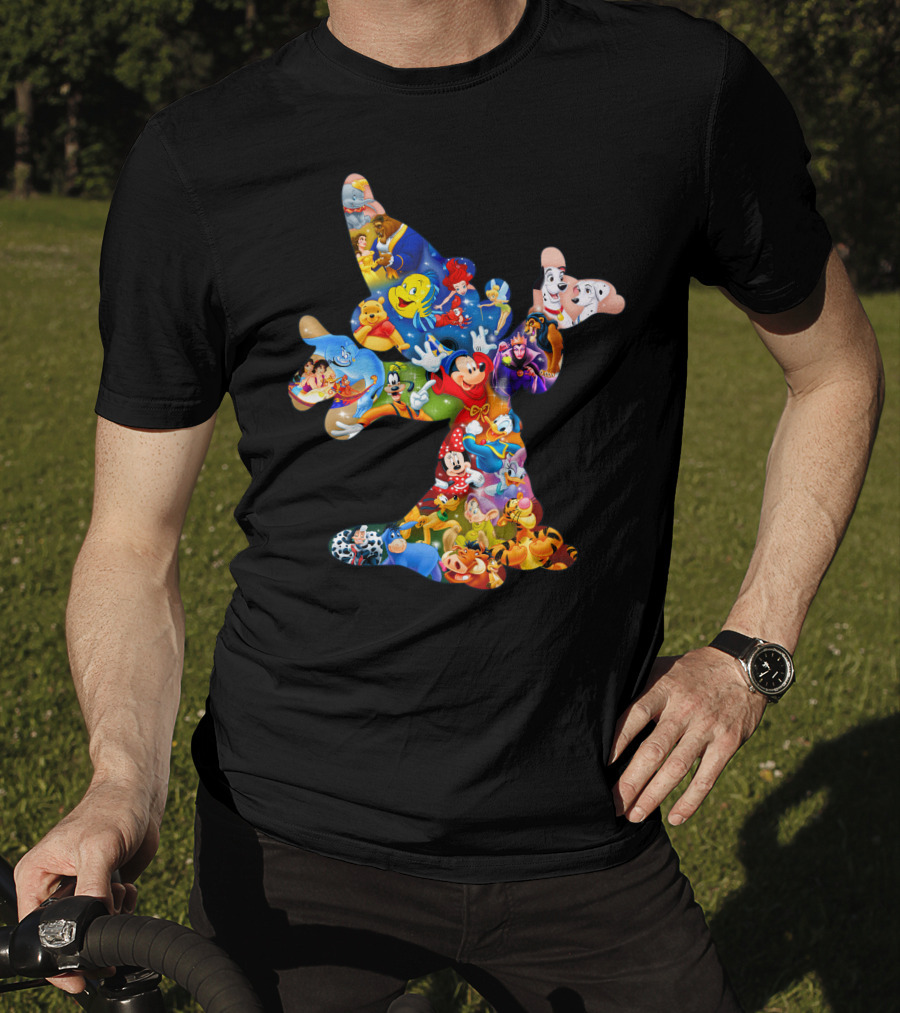Mky Characters Disney Character Collage T-Shirt