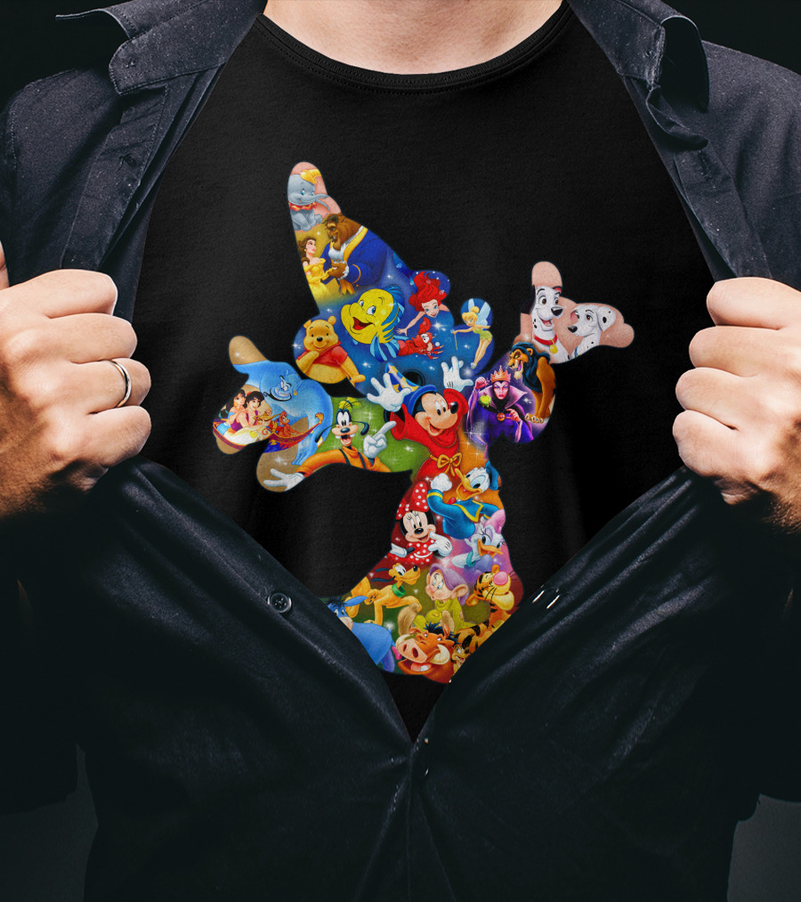 Mky Characters Disney Character Collage T-Shirt