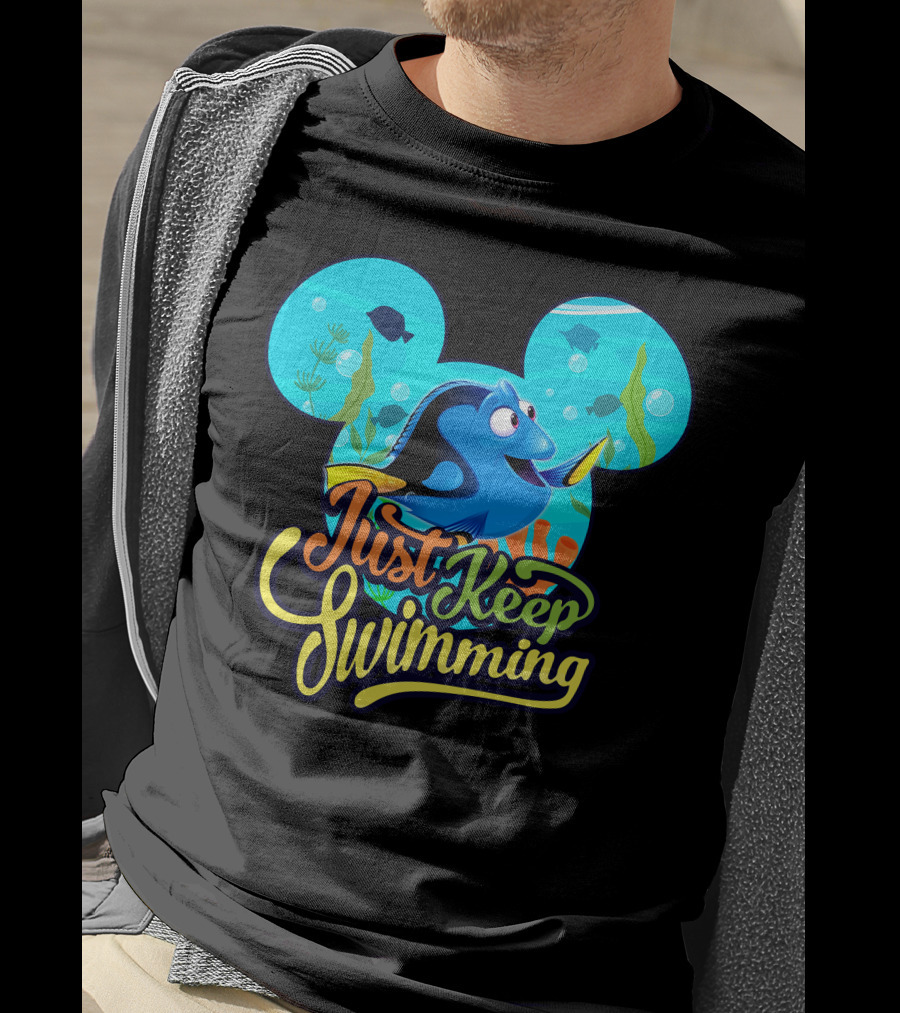 Just Keep Swimming Mickey Mouse Ears Dory T-Shirt