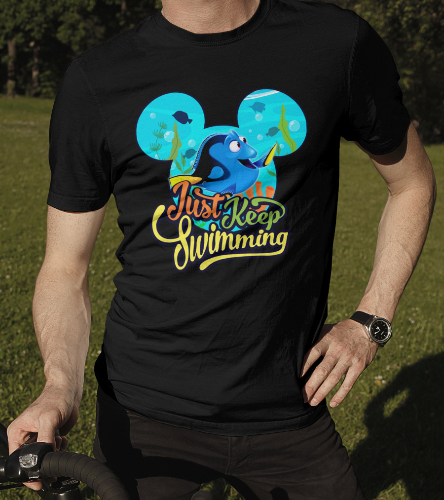Just Keep Swimming Mickey Mouse Ears Dory T-Shirt