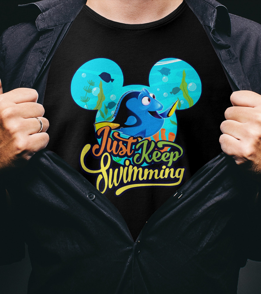 Just Keep Swimming Mickey Mouse Ears Dory T-Shirt