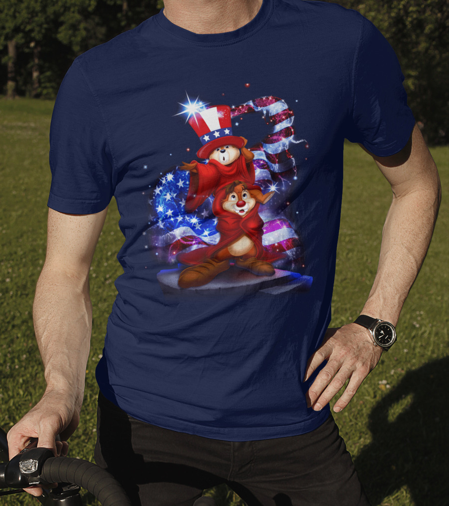 Chip 'n' Dale USA Patriotic Magic Hat T-Shirt