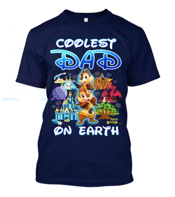 Coolest Dad On Earth Chipmunks Magical Park Adventure T-Shirt