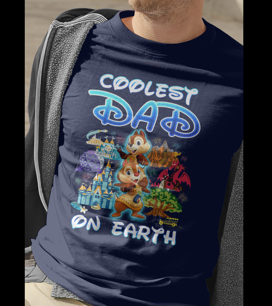 Coolest Dad On Earth Chipmunks Magical Park Adventure T-Shirt
