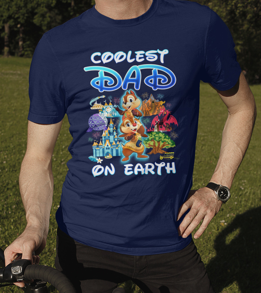 Coolest Dad On Earth Chipmunks Magical Park Adventure T-Shirt