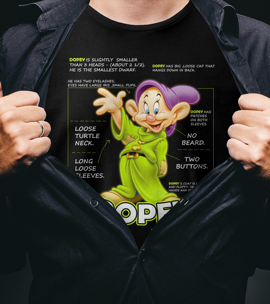 DOPEY Fun Loose Turtle Neck Two Buttons Long Sleeves T-Shirt