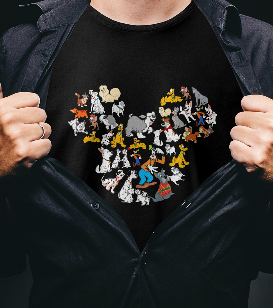 Disney Dogs Mickey Mouse Shape T-Shirt