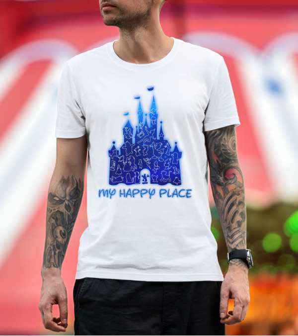 Premium T-Shirt: My Happy Place Disney Castle T-Shirt My Happy Place Disney Castle T-Shirt