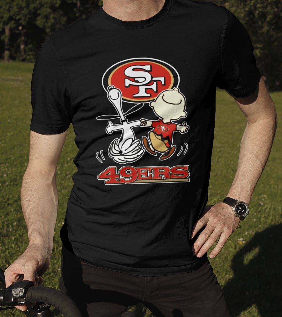 SF 49ers Snoopy And Charlie 49ers T-Shirt