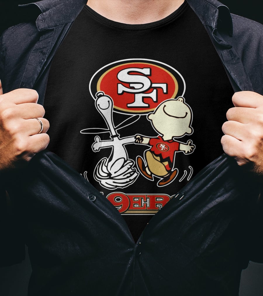 SF 49ers Snoopy And Charlie 49ers T-Shirt