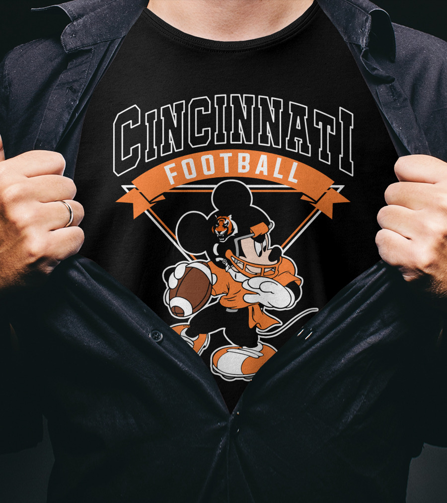 Cincinnati Football Mickey Bengals T-Shirt