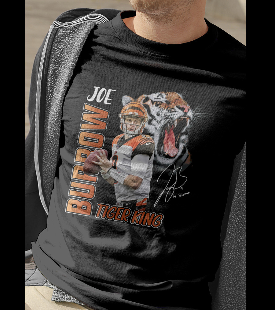Joe Burrow Tiger King Cincinnati Bengals Football T-Shirt
