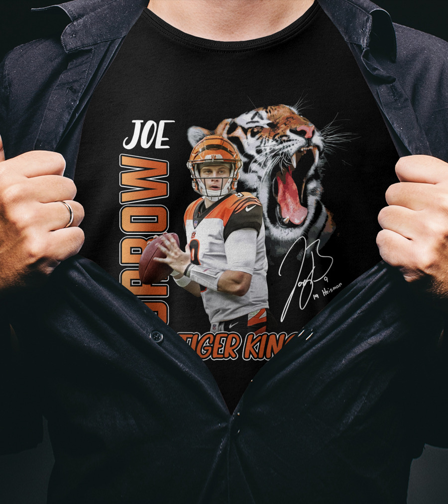 Joe Burrow Tiger King Cincinnati Bengals Football T-Shirt