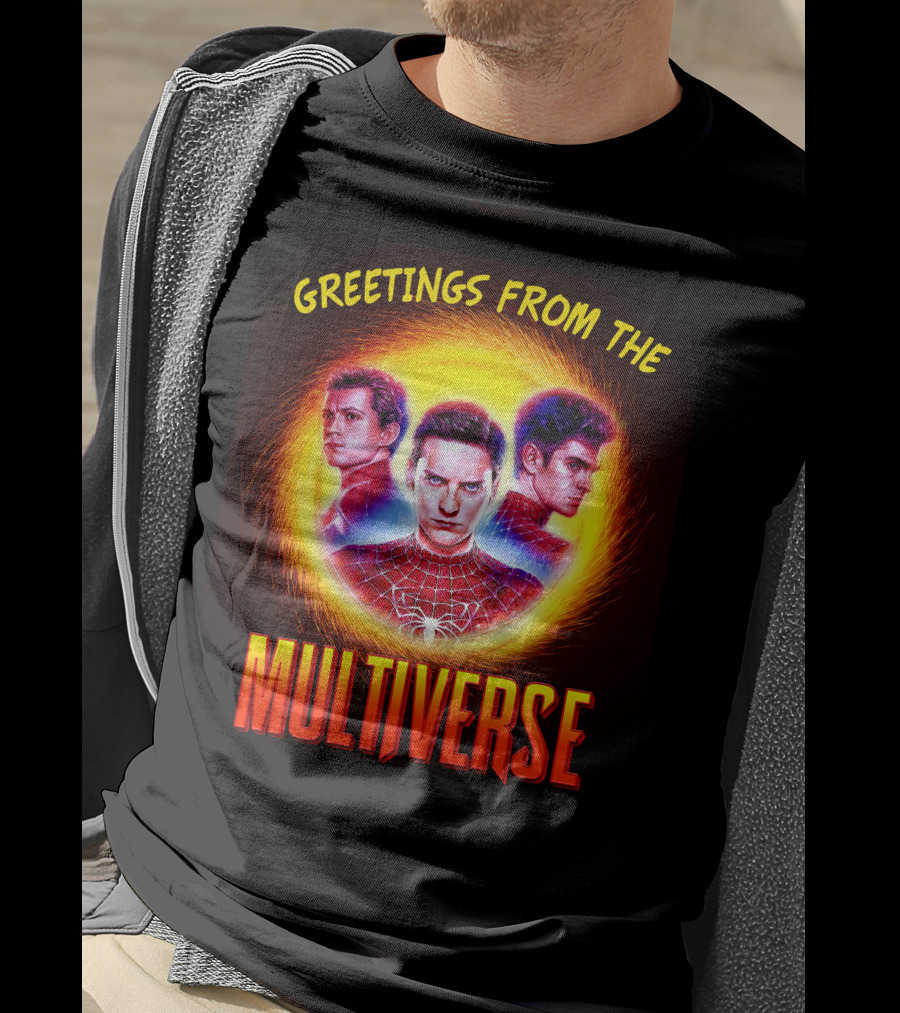 Greetings From The Multiverse Spider-man No Way Home Iconic Trio T-Shirt