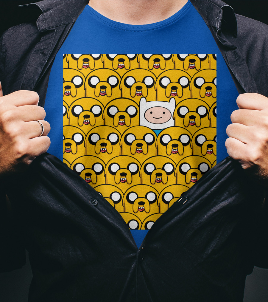 Finnthehuman Surrounded By Jake Faces T-Shirt