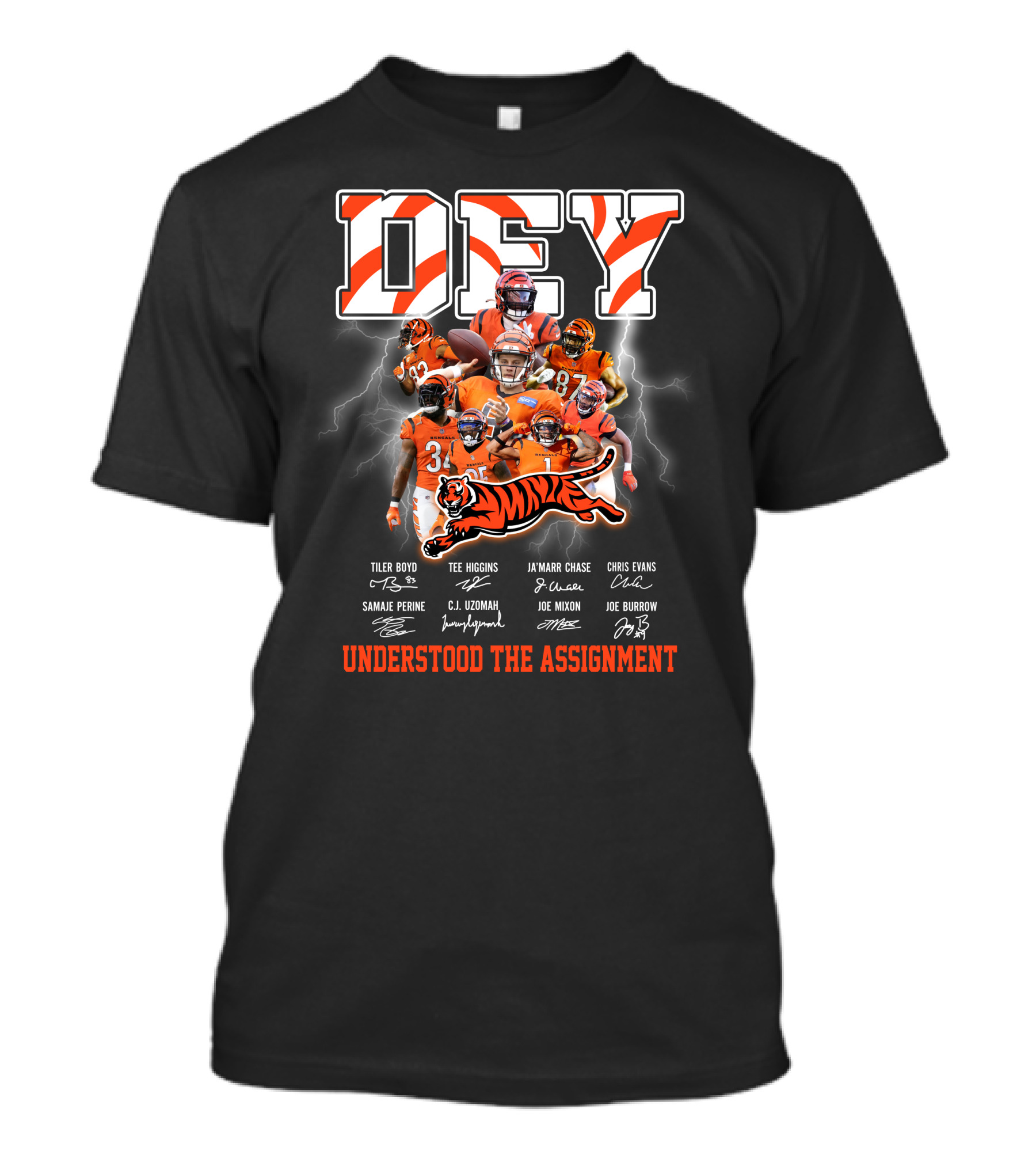 Dey Understood The Assignment Cincinnati Bengals Players Signatures T-Shirt