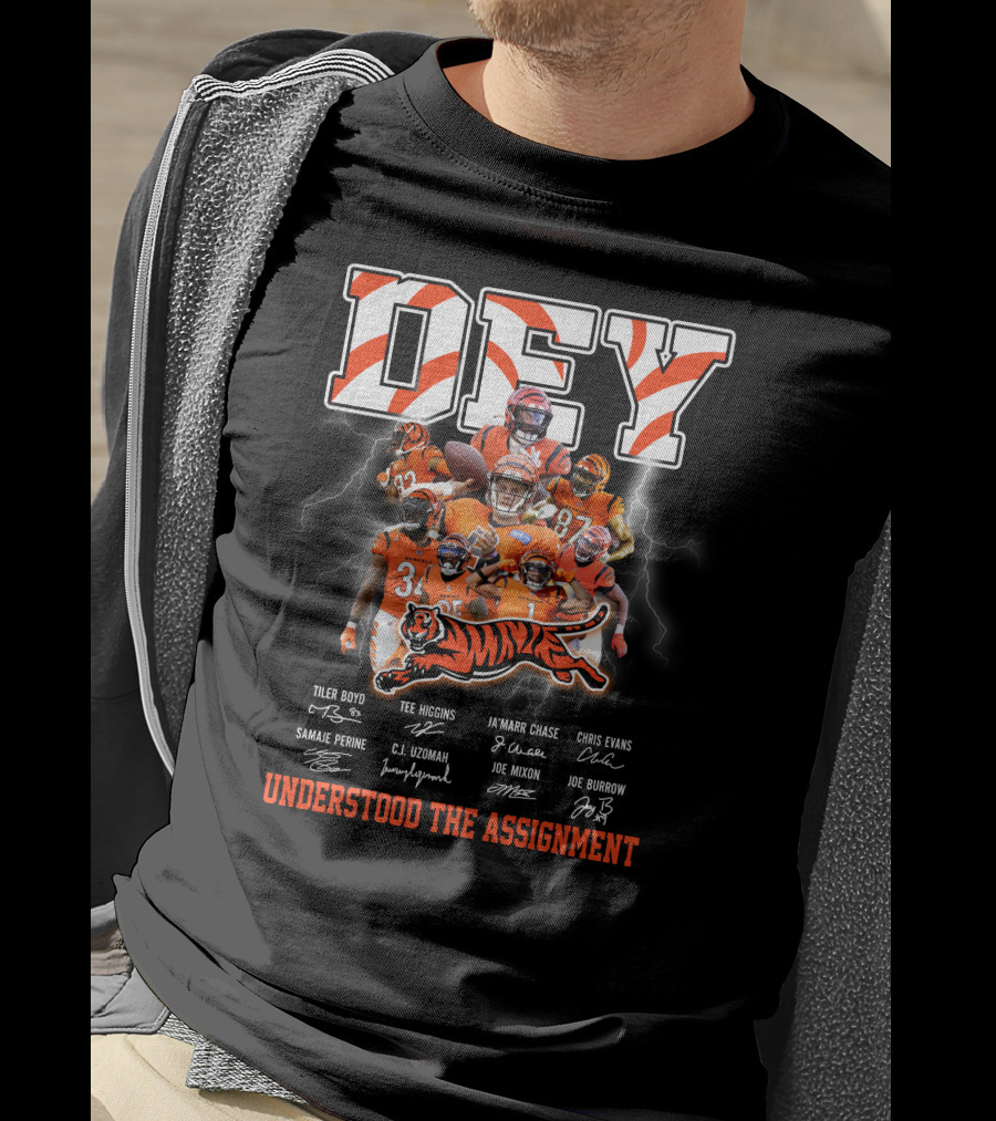 Dey Understood The Assignment Cincinnati Bengals Players Signatures T-Shirt
