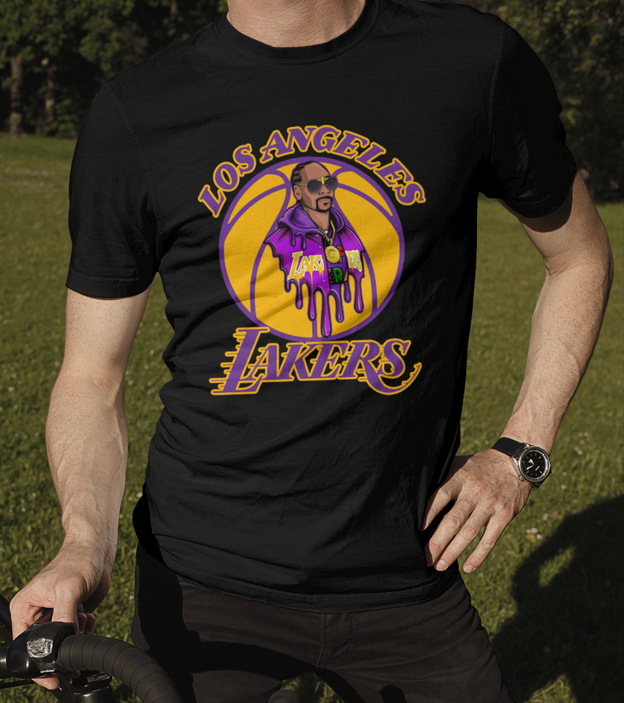 Los Angeles Lakers Snoop Dogg Basketball Drip T-Shirt