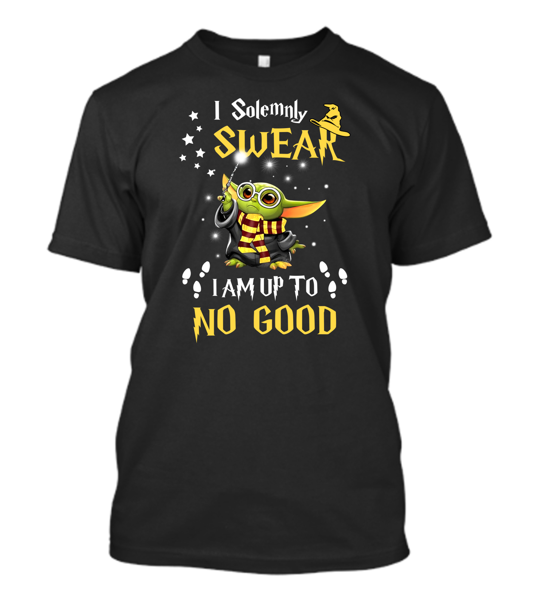 I Solemnly Swear I Am Up To No Good Baby Alien Wizardry Magic Wand Scarf T-Shirt