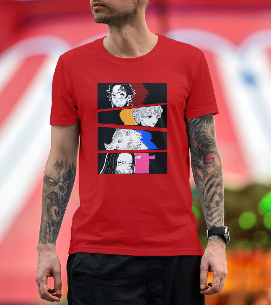 Demon Slayer Heroes Manga Style Characters T-Shirt