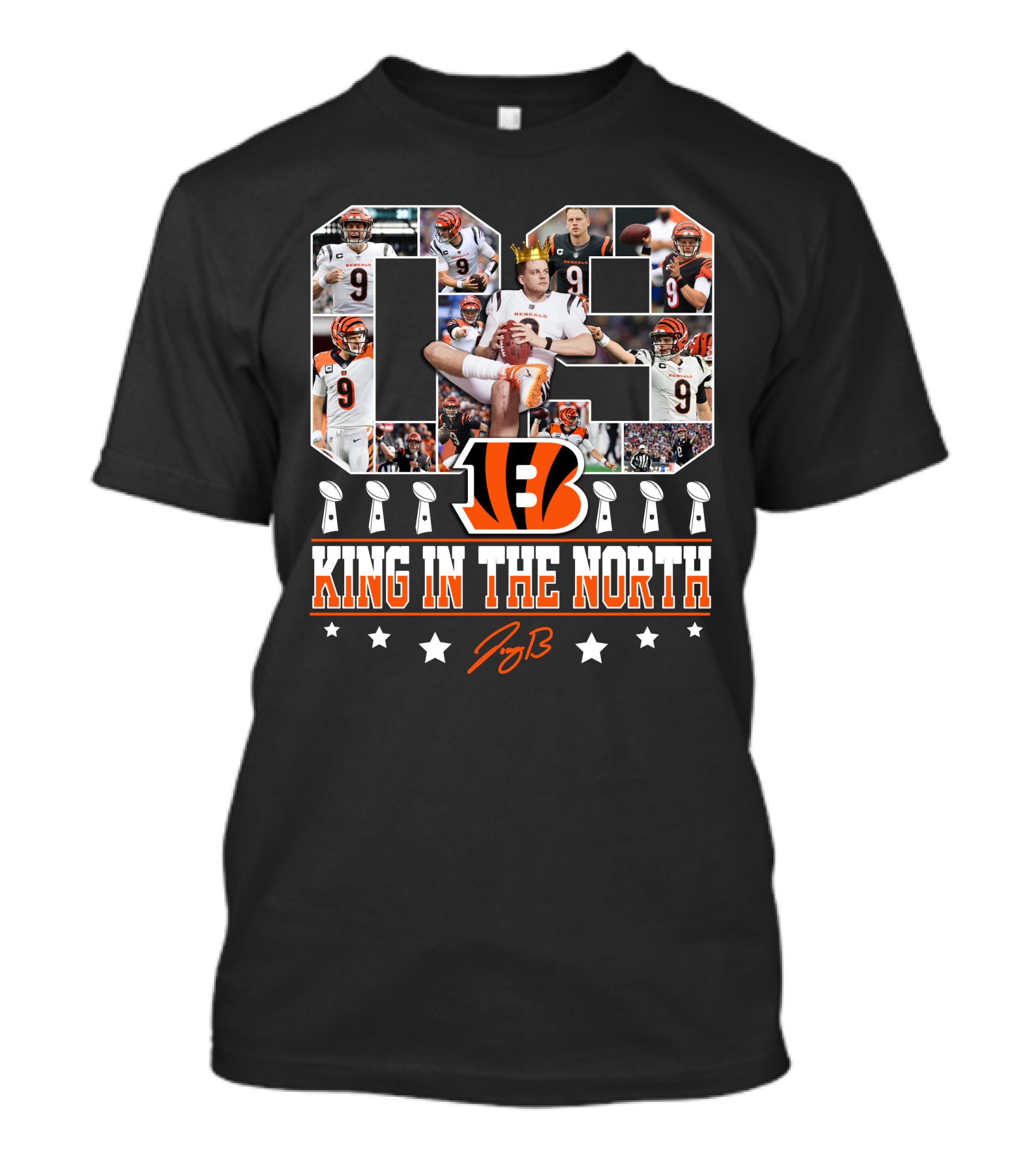 09 King In The North Bengals Football QB T-Shirt