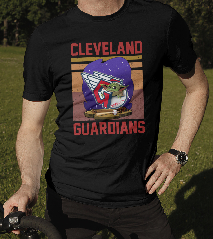 Cleveland Guardians Retro Yoda Baseball T-Shirt