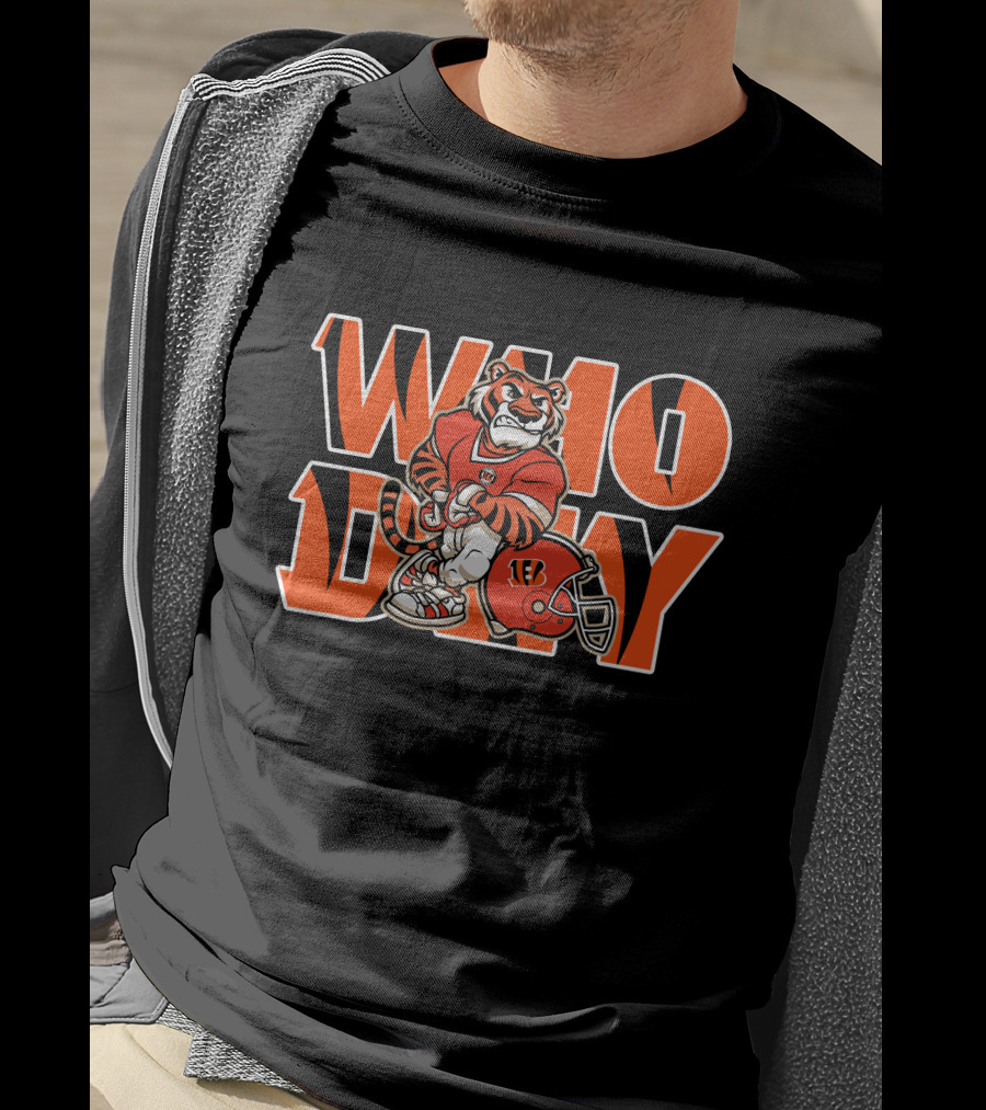 WHO DEY Tiger Football Spirit T-Shirt
