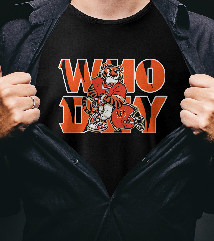 WHO DEY Tiger Football Spirit T-Shirt