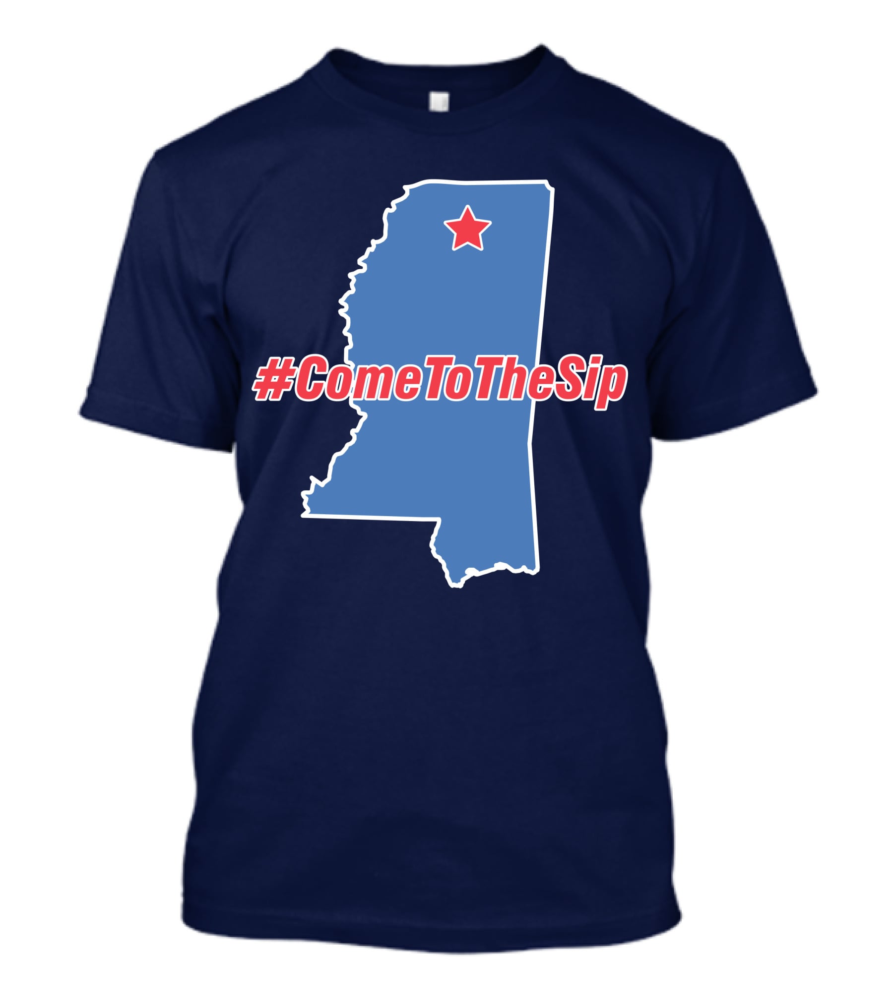 Lane Kiffin Come To The Sip #ComeToTheSip Mississippi Outline With Star T-Shirt