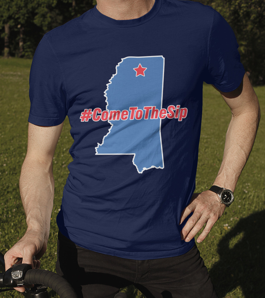 Lane Kiffin Come To The Sip #ComeToTheSip Mississippi Outline With Star T-Shirt