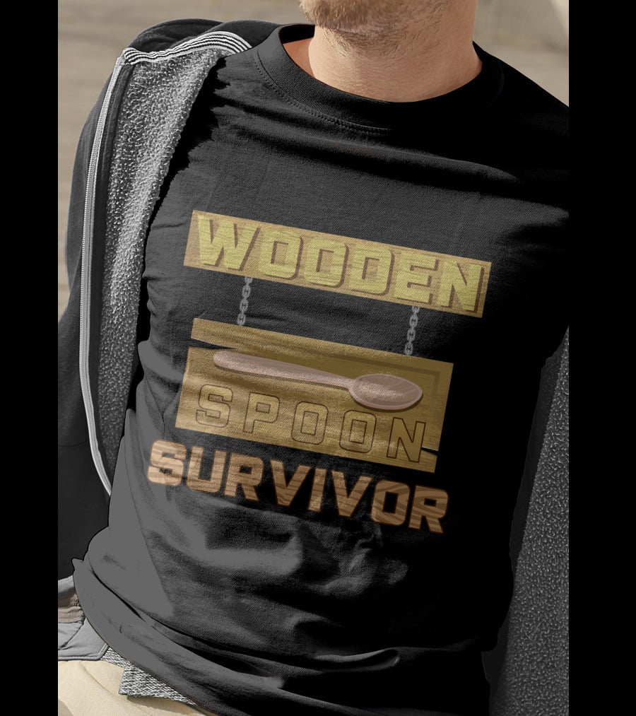 Wooden Spoon Survivor Rustic Hanging Sign Chain T-Shirt