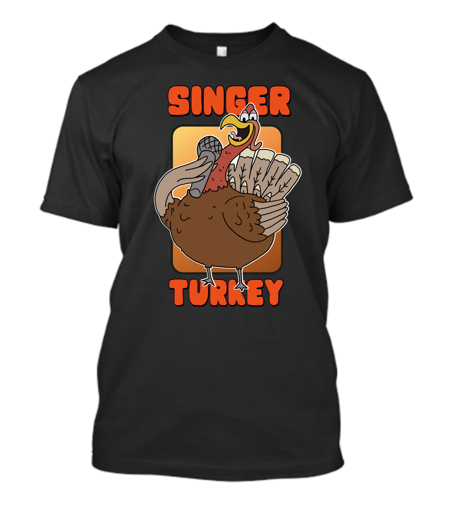 Singer Turkey Funny Thanksgiving T-Shirt