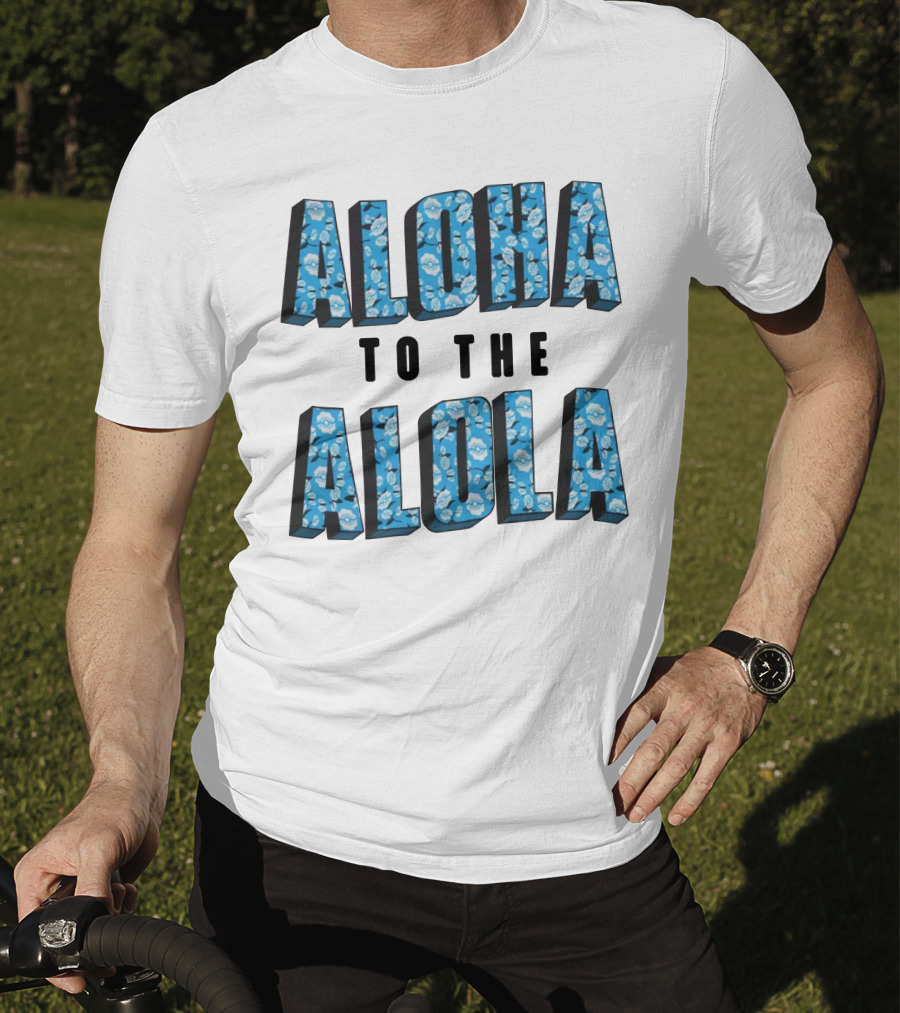 Aloha To The Alola Pokémon Pattern Typography T-Shirt