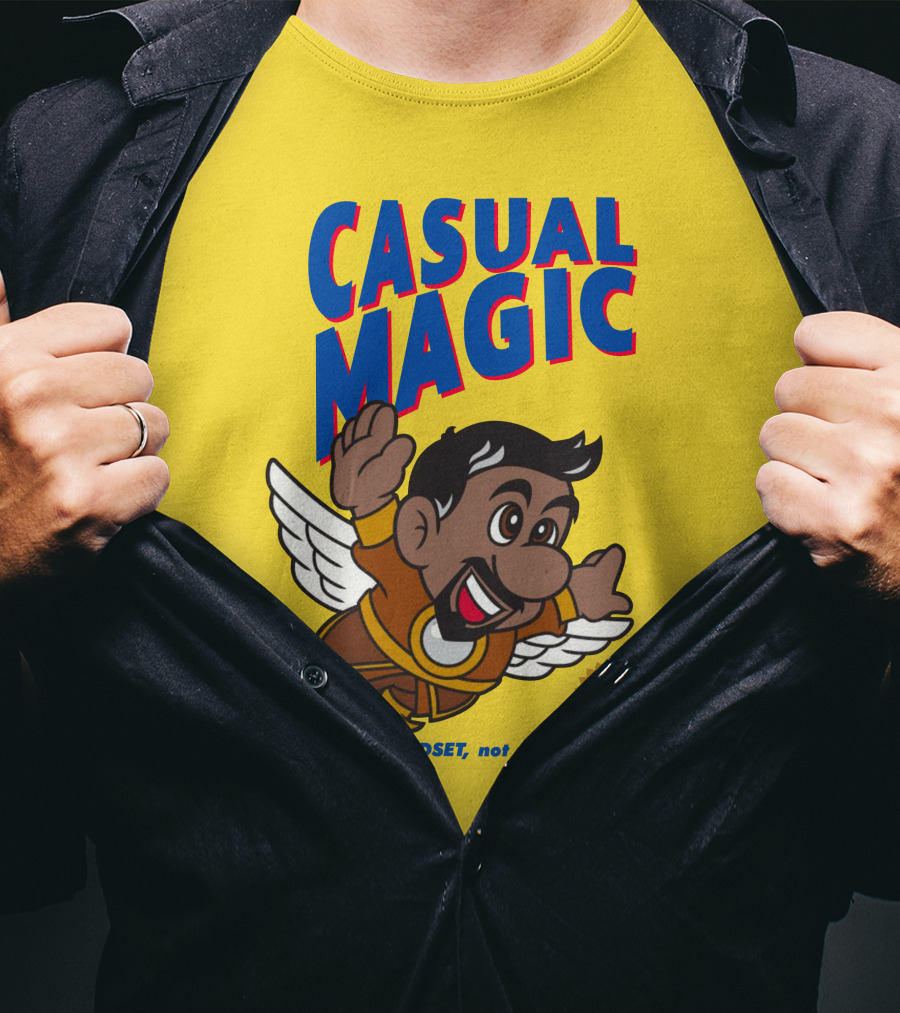 CASUAL MAGIC Casual Is A MINDSET Not A POWER LEVEL Coalescece Seal T-Shirt