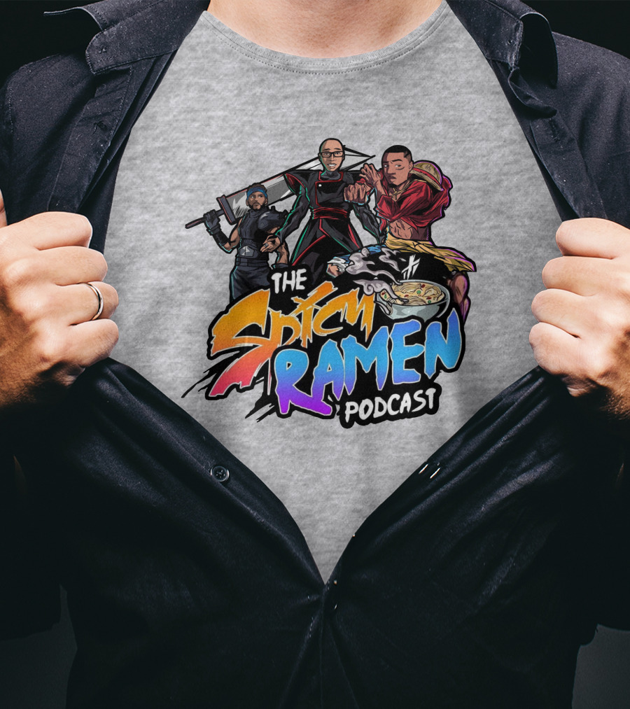 The Spicy Ramen Podcast Ninja Warrior Bowl Adventure T-Shirt