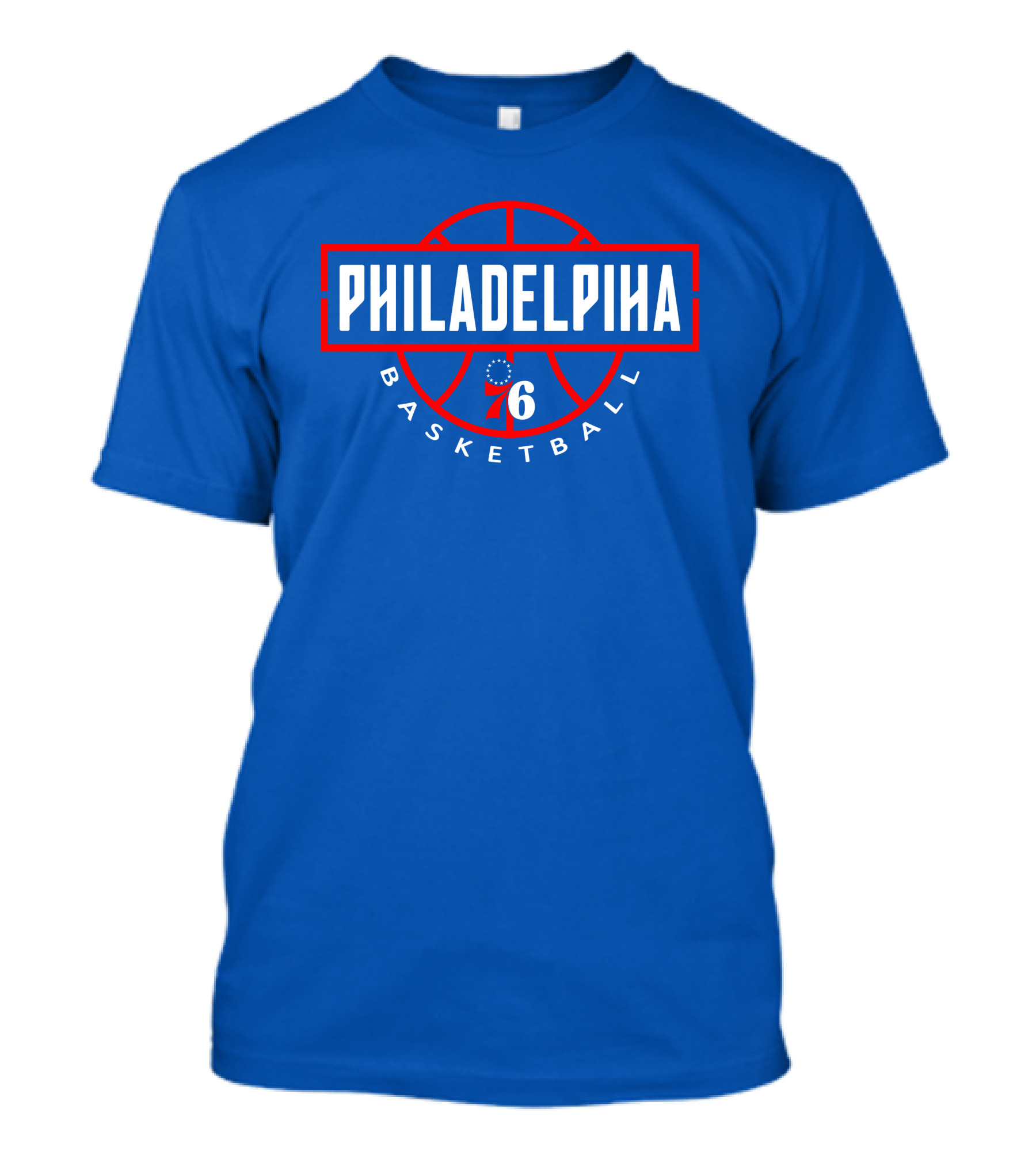 Philadelphia 76 Basketball Fan Jersey Blue Red T-Shirt