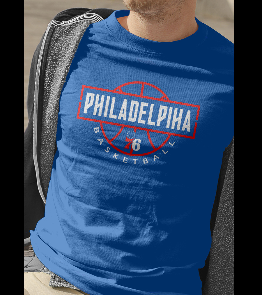 Philadelphia 76 Basketball Fan Jersey Blue Red T-Shirt