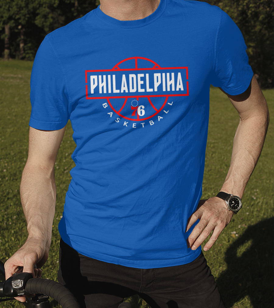 Philadelphia 76 Basketball Fan Jersey Blue Red T-Shirt