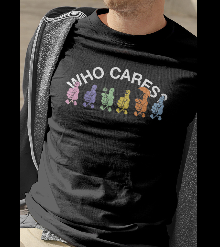 Rex Orange County Who Cares Colorful Cartoon Thumbs T-Shirt