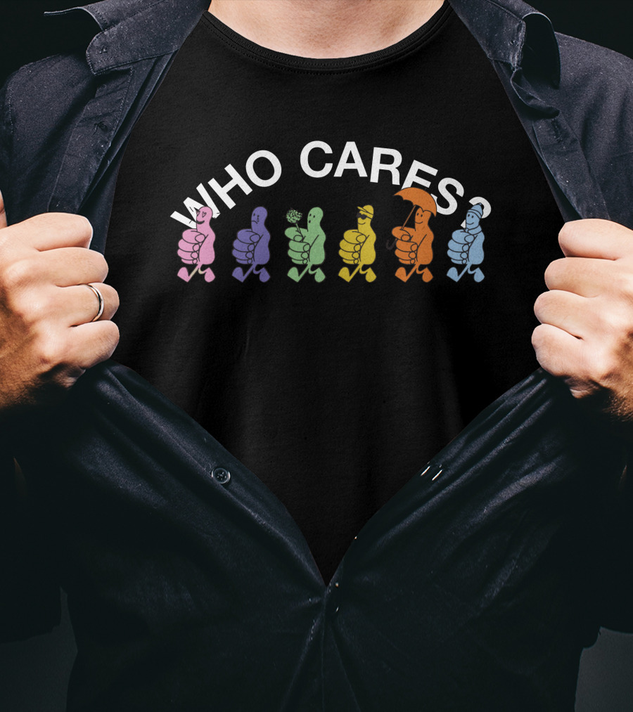 Rex Orange County Who Cares Colorful Cartoon Thumbs T-Shirt