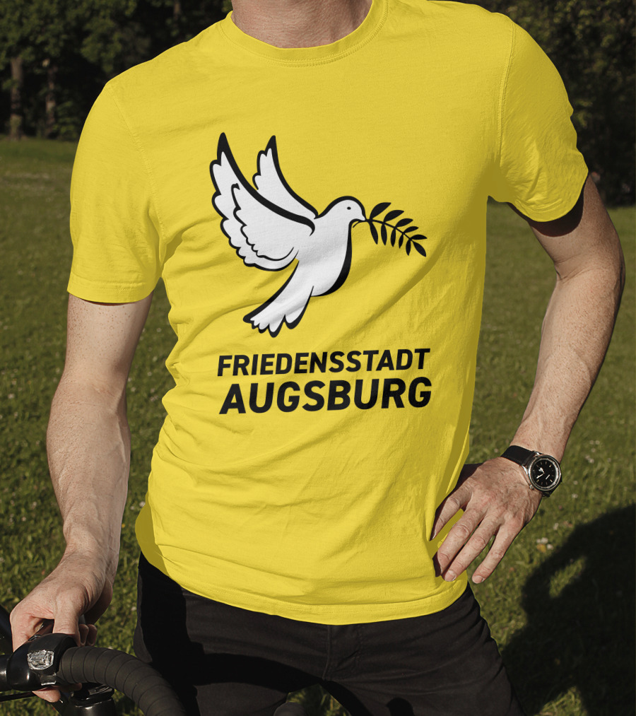 Friedensstadt Augsburg Peace Dove With Olive Branch T-Shirt