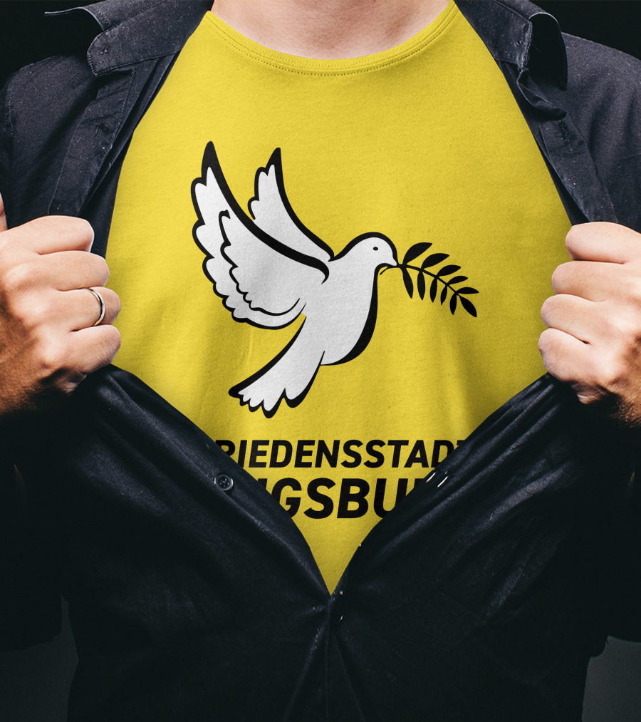 Friedensstadt Augsburg Peace Dove With Olive Branch T-Shirt