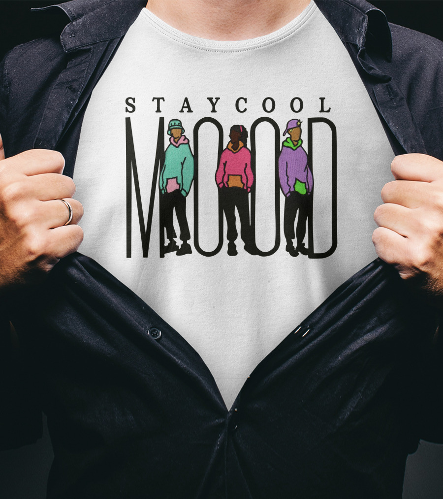 Stay Cool Mood Colorful Street Style Trio T-Shirt