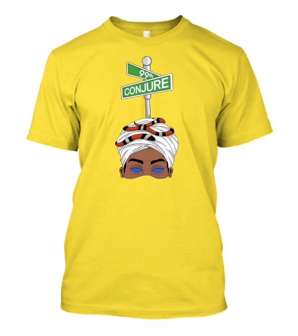 99Th Conjure Street Sign With Snake And Headwrap T-Shirt