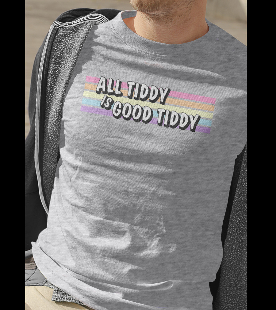 All Tiddy Is Good Tiddy Pastel Pride Stripes T-Shirt