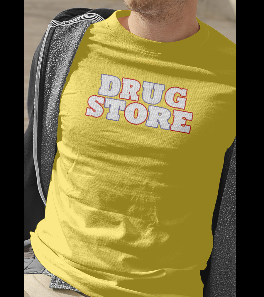 DRUG STORE Bold Retro Text T-Shirt
