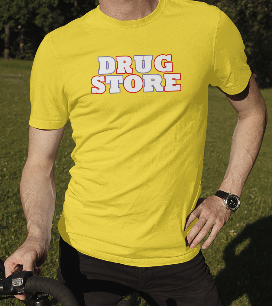 DRUG STORE Bold Retro Text T-Shirt