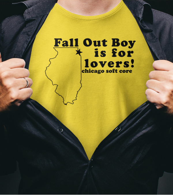 Fall Out Boy Is For Lovers Chicago Soft Core Illinois Map T-Shirt