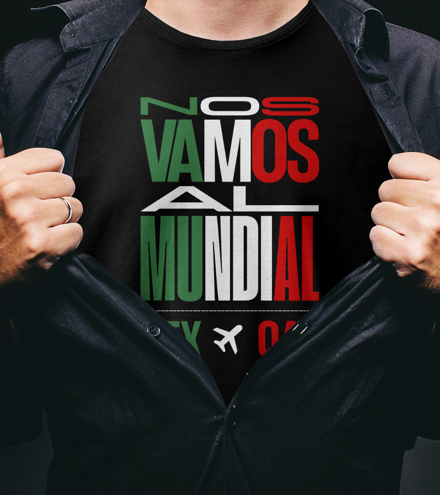 Nos Vamos Al Mundial Mex Qat Airplane T-Shirt